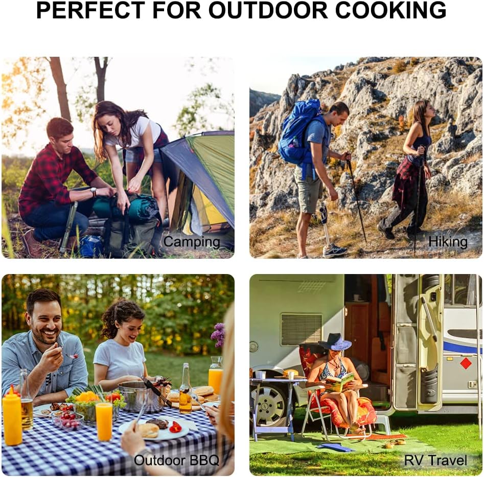 Camplux Dual Fuel Propane & Butane Stove with Carrying Case, Portable Camping Stoves with CSA Certification